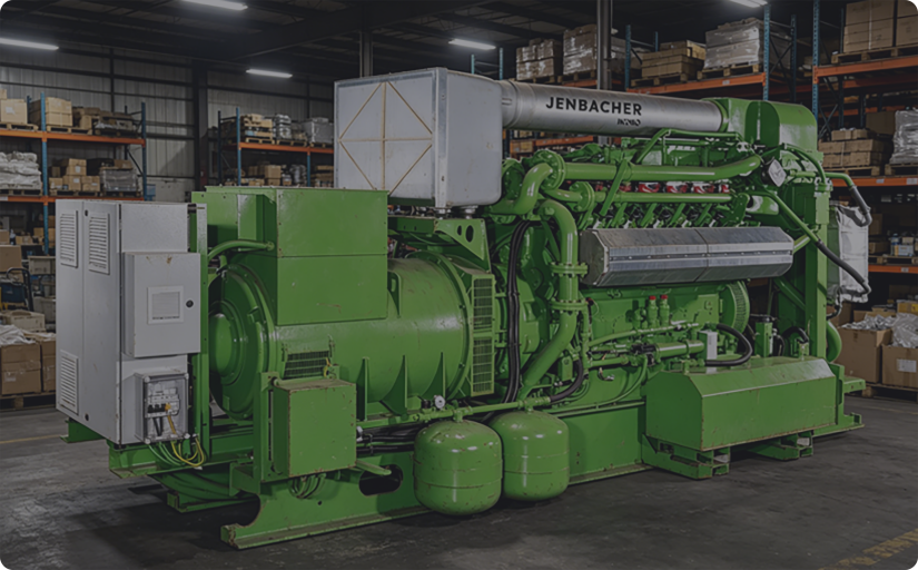 Jenbacher generator in the workshop
