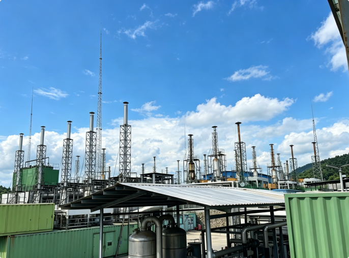 Natural gas distributed energy power station