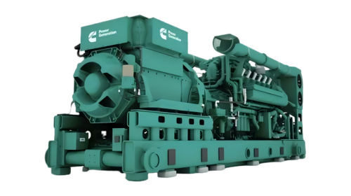 Blue Mitsubishi gas generator